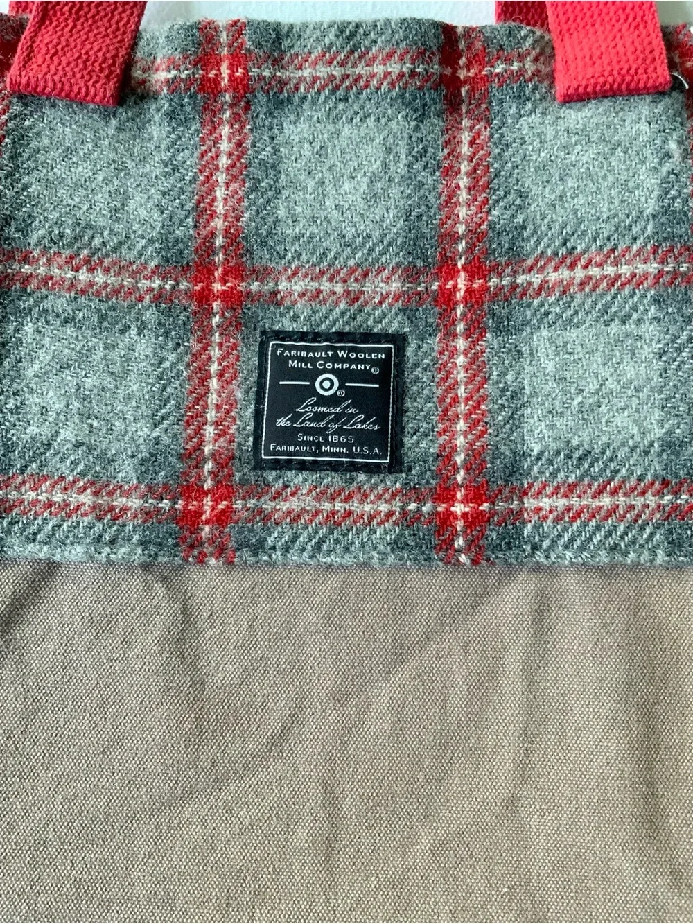 🍁 Rare Faribault Woolen Mill Co. x Target Plaid Heritage Tote Bag